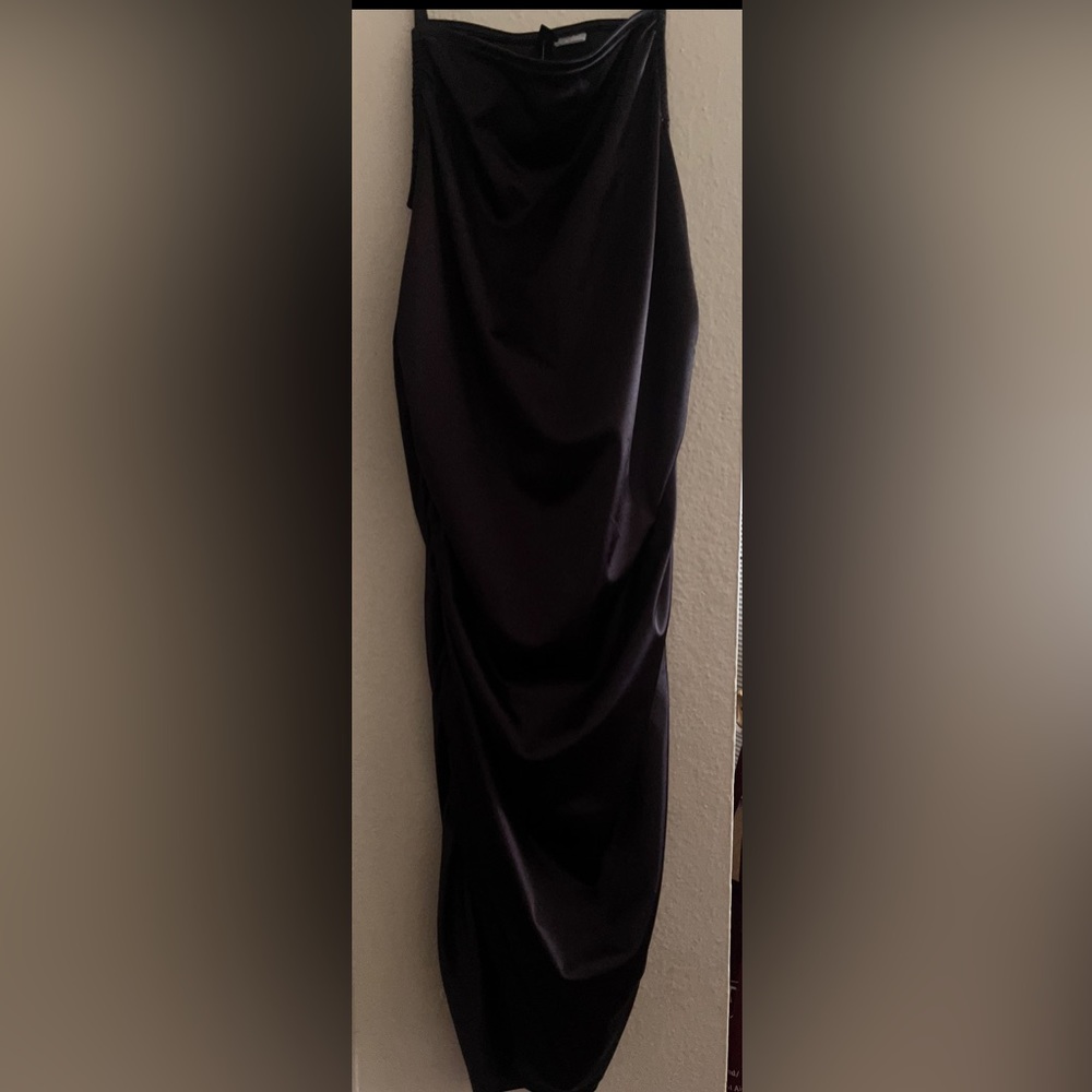Brown silk dress